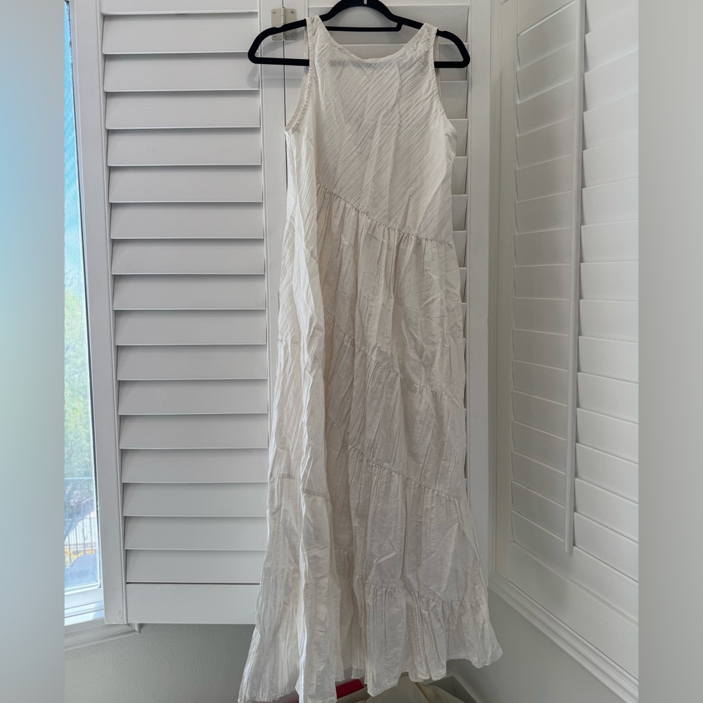 Rebecca Taylor Cream Halter Maxi Sundress